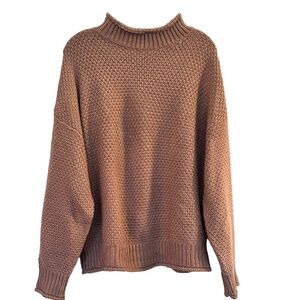 Zesica Mock Turtle Neck  Long Sleeve Sweater Large